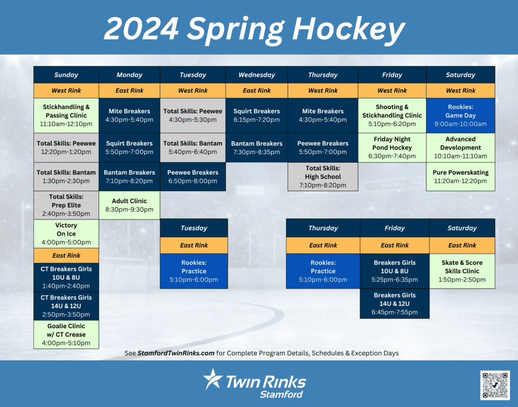 2024 Spring Hockey Clinics Twin Rinks Stamford